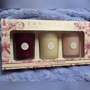 3 Pack Of Sand + Fog Scented Candle